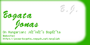 bogata jonas business card